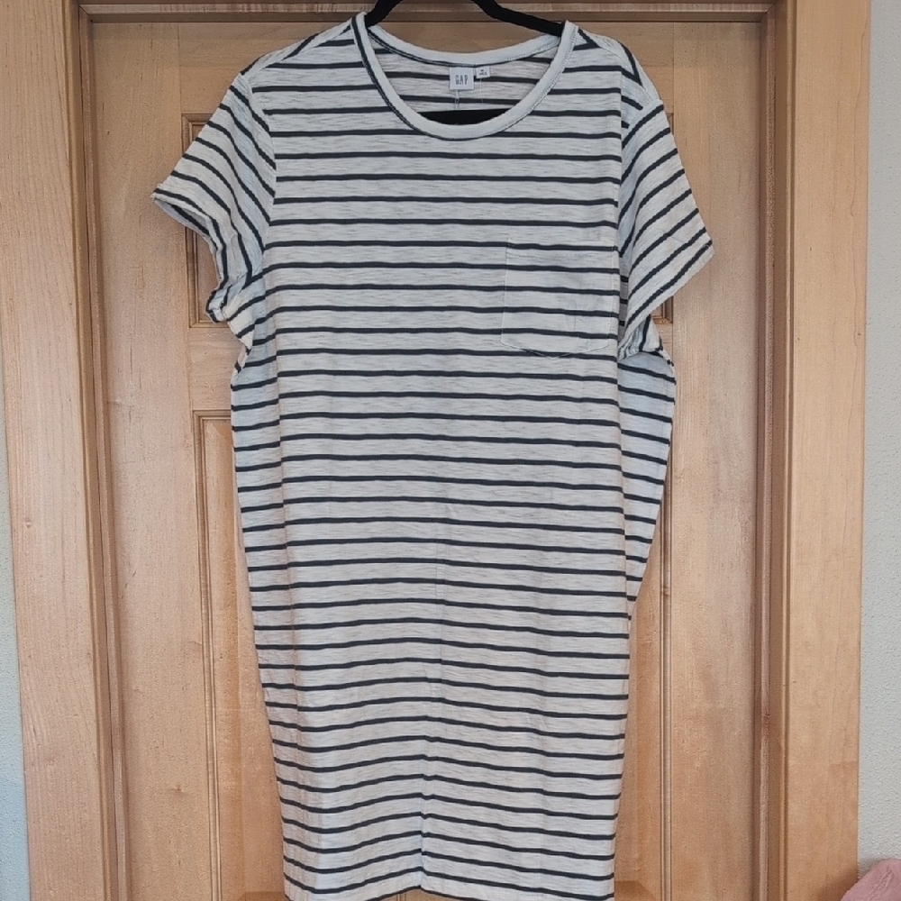 GAP Black and White Striped Dress